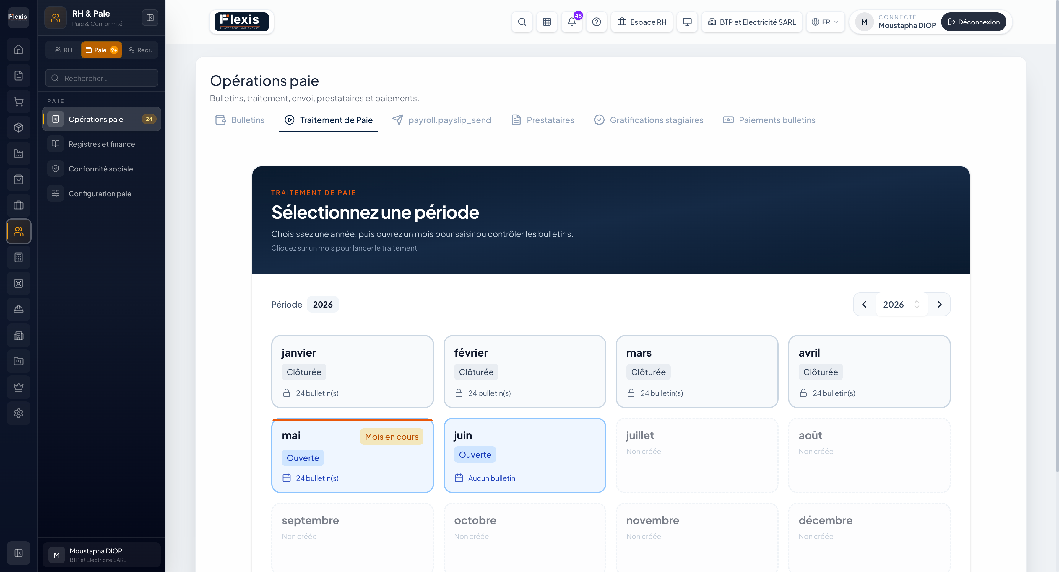 SIRH — Ressources Humaines — Flexis ERP